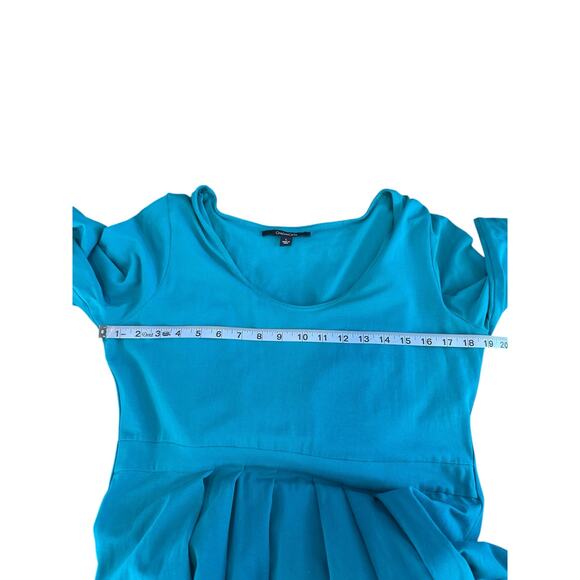 Chadwicks Maxi Dress Blue Pleated Round Neck Long Sleeve Cottagecore Large - Picture 11 of 13